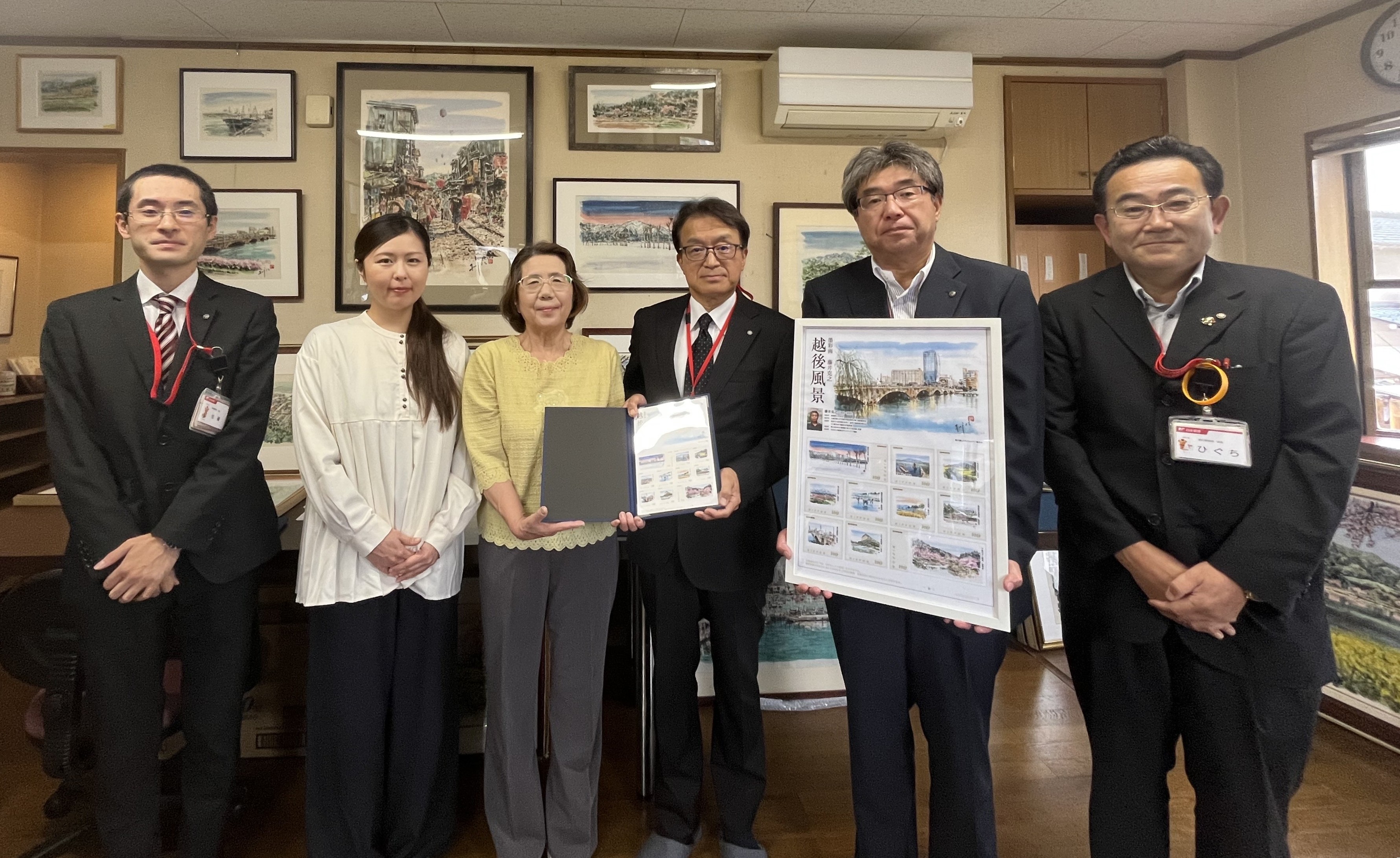 オリジナルフレーム切手「墨彩画 藤井克之 越後風景」新潟県内177局で